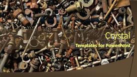  Presentation with hand tools - Audience pleasing slide deck consisting of background-from-old-vintage-hand backdrop and a tawny brown colored foreground