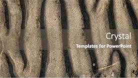  Presentation with tide - PPT theme with background-from-san-on-beach background and a violet colored foreground