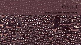  Presentation with water drops - Presentation theme with background-from-small-drops-drops background and a tawny brown colored foreground