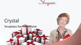  Presentation with boxing woman and a tawny - Beautiful PPT layouts featuring background full of gift boxes backdrop and a cool aqua colored foreground