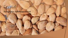  Presentation with apricot - Colorful presentation theme enhanced with background-full-of-peeled-apricot backdrop and a coral colored foreground