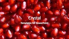  Presentation with pomegranate - Colorful presentation theme enhanced with background full of ripe red pomegranate seeds backdrop and a crimson colored foreground
