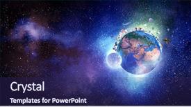  Presentation with planets - Amazing slides having background galaxies - solar system planets backdrop and a navy blue colored foreground