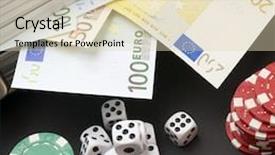  Presentation with gambling - Presentation consisting of background gambling with euro banknotes casino chips cards and dices background and a lemonade colored foreground