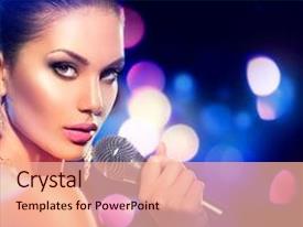 Background Glamour Model Singer Karaoke PPT template 14 | CrystalGraphics