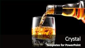  Presentation with rum - Cool new theme with background glass of rum alcohol backdrop and a black colored foreground