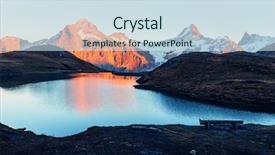  Presentation with view of the vinales valley - Beautiful presentation theme featuring alpine lakes blue - picturesque view on bachalpsee lake backdrop and a lemonade colored foreground