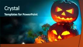  Presentation with black jack - Slide set consisting of background halloween holidays border art background and a ocean colored foreground