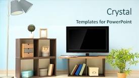  Presentation with living room - Presentation theme having background hd blank - modern tv set on stand background and a sky blue colored foreground