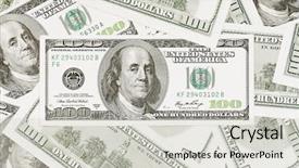  Presentation with financial - Audience pleasing slide deck consisting of background heap of dollars financial backdrop and a light gray colored foreground