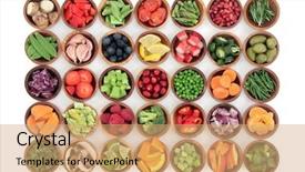  Presentation with antioxidant - Beautiful slides featuring background high in vitamins antioxidant backdrop and a coral colored foreground