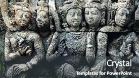  Presentation with history indonesia - Cool new presentation with background history - detail of carved relief backdrop and a dark gray colored foreground