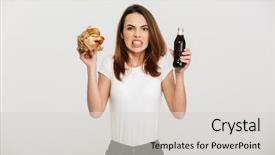  Presentation with soda - Amazing theme having background holding burger and soda backdrop and a light gray colored foreground