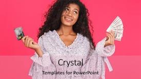  Presentation with credit card - Beautiful presentation theme featuring background holding plastic credit card backdrop and a lemonade colored foreground