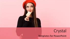  Presentation with credit card - Audience pleasing presentation design consisting of background holding plastic credit card backdrop and a coral colored foreground