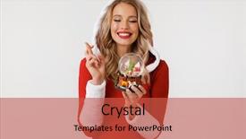  Presentation with snowball - Slides having background holding snowball fingers cross background and a red colored foreground