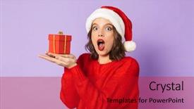  Presentation with purple - Cool new theme with background holding surprise gift box backdrop and a  colored foreground