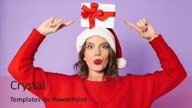  Presentation with environmental awareness gif image - Slide deck with background holding surprise gift box background and a  colored foreground