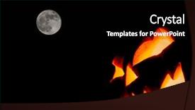  Presentation with scary halloween - Beautiful PPT theme featuring background horror - halloween scary face pumpkin filtered backdrop and a black colored foreground