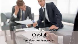  Presentation with people - Amazing theme having background image business people working backdrop and a light gray colored foreground