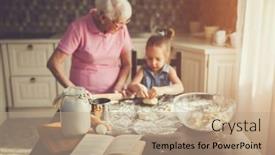  Presentation with cookbook - Theme enhanced with background image cookbook table rolling background and a coral colored foreground