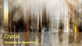  Presentation with busy street - Presentation design consisting of environment human population - background image of abstract blurry background and a tawny brown colored foreground