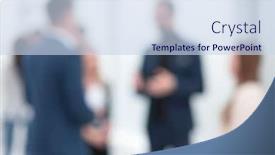  Presentation with employees - Slides enhanced with background-image-of-employees background and a sky blue colored foreground