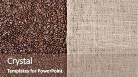  Presentation with sack of coffee beans - Presentation having background image of many coffee background and a  colored foreground