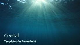  Presentation with underwater - Cool new slides with background image of sun rays backdrop and a ocean colored foreground