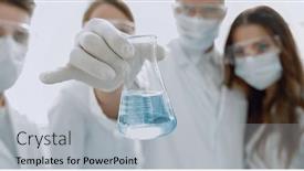  Presentation with healthcare technology wan - Presentation design featuring background-image-of-the-healthcare background and a light blue colored foreground