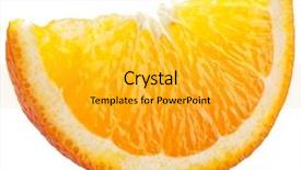  Presentation with orange slice - PPT theme enhanced with background image with a maximum background and a  colored foreground