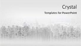  Presentation with urban buildings - Colorful presentation theme enhanced with background image with buildings backdrop and a white colored foreground