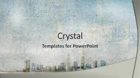  Presentation with urban buildings - Presentation theme featuring background image with buildings background and a light gray colored foreground