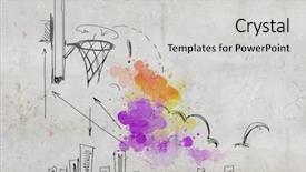  Presentation with cartoon - Presentation with cute little girl reading magazine background and a yellow colored foreground