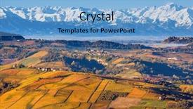  Presentation with multicolored autumn leaves orange yellow red - Audience pleasing slides consisting of background in piedmont northern italy backdrop and a light blue colored foreground