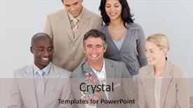  Presentation with ethnic - Slides having background investigation employee - smiling multi-ethnic business team holding background and a  colored foreground