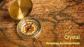  Presentation with vintage compass - PPT layouts enhanced with background is in public domain background and a tawny brown colored foreground