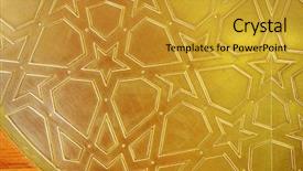  Presentation with arabic - Slide deck having background islami - arabic ornaments background and a gold colored foreground