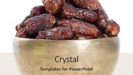  Presentation with fasting month - Slides featuring background islami - dates kurma dried date palm background and a coral colored foreground