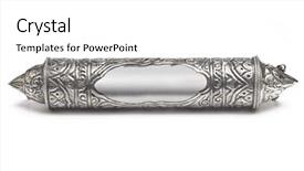  Presentation with handicraft - Presentation theme having background islami - silver arabic handicraft a traditional background and a white colored foreground