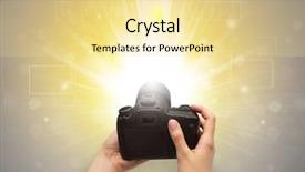  Presentation with hand touching finger digital - Beautiful PPT layouts featuring background iso - naked hand taking picture backdrop and a blonde colored foreground