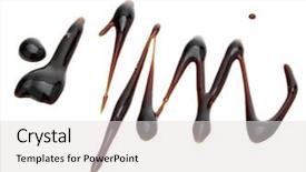  Presentation with salad dressing - Beautiful presentation theme featuring background italian salad dressing sauce backdrop and a lemonade colored foreground