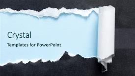  Presentation with black and blue - Colorful presentation enhanced with background layout - torn black paper edge backdrop and a cool aqua colored foreground