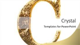  Presentation with white gold - Slide deck enhanced with background letters - alphabet and numbers in gold background and a white colored foreground