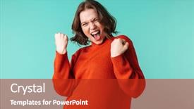  Presentation with photo - Presentation enhanced with background looking camera make winner background and a crimson colored foreground