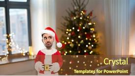  Presentation with cartoon character - PPT layouts with background looking up funny cartoon background and a tawny brown colored foreground