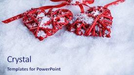  Presentation with romantic love - Audience pleasing slide deck consisting of background love and st valentin backdrop and a sky blue colored foreground