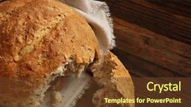  Presentation with bread life - Slide deck consisting of background low key still life background and a tawny brown colored foreground