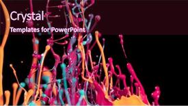  Presentation with black abstract - Colorful theme enhanced with background macro photo artistic design backdrop and a wine colored foreground