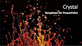  Presentation with black abstract - Presentation theme enhanced with background macro photo artistic design background and a black colored foreground